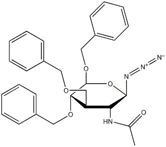 2-乙酰氨基-3,4,6-三苯甲基-2-脱氧-β-D-葡糖叠结构式
