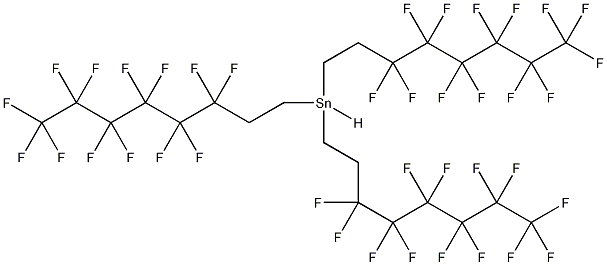 三(3,3,4,4,5,5,6,6,7,7,8,8,8-三全氟辛基)氢化锡结构式