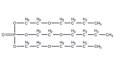 三(2-丁氧基乙基)磷酸盐结构式