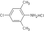 4-氯-2,6-二甲基苯胺盐酸盐结构式
