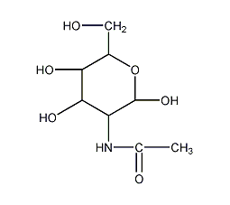N-乙酰-D-甘露糖胺一水合物结构式