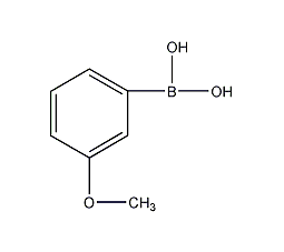 3-甲氧基苯硼酸结构式