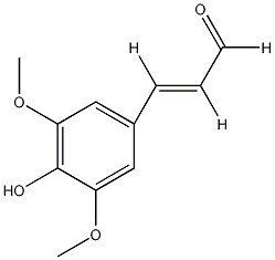 反-3,5-二甲氧基-4-羟基肉桂结构式