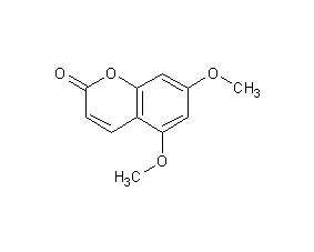 5,7-二甲氧基香豆素结构式