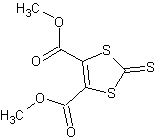 二甲基1,3-二硫杂环戊二烯-2-硫-4,5-二羧酸结构式