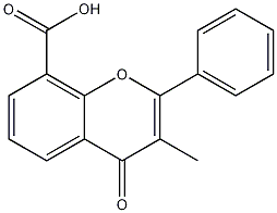 3-甲基黄酮-8-羧酸,结构式