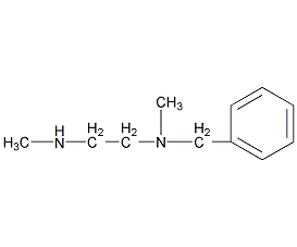 N-苄基-N,N'-二甲基乙二胺结构式