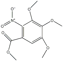 2-硝基-3,4,5-三甲氧基苯甲酸甲酯结构式