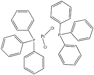 顺式-二氯双(三苯基膦)铂结构式
