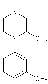 2-甲基-1-(3-甲苯基)哌嗪结构式