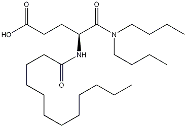 月桂酰-L-谷氨酸-α,γ-二丁基胺结构式