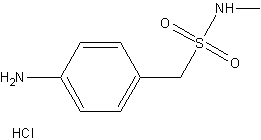 4-氨基-N-甲基-alpha-甲苯磺胺 盐酸盐结构式