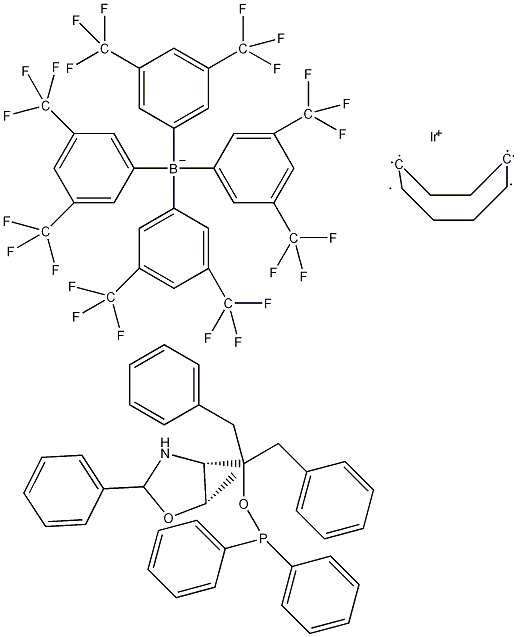 ((4S,5S)-(+)-O-[1-Benzyl-1-(5-methyl-2-phenyl-4,5-dihydrooxazol-4-yl)-2-phenylethyl]-diphenylphosphinite)(1,5-COD)iridium(I)tetrakis(3,5-bis(trifluoromethyl)phenylborate