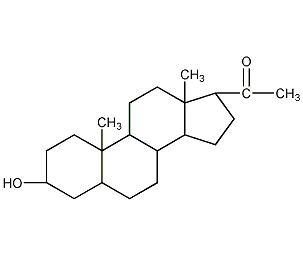 3α-羟基-5β-孕(甾)烷-20-酮结构式