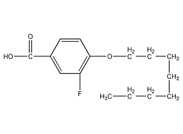 3-氟-4-辛氧基苯甲酸结构式