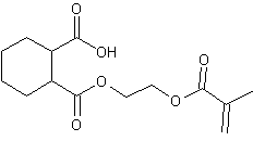 1,2-环己烷二甲酸单[2[(2-甲基-1-氧代-2-丙烯酰)氧基]乙基]酯结构式