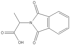2-邻苯二甲酰亚氨基丙酸结构式
