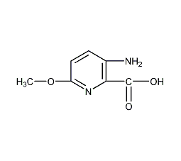 3-氨基-6-甲氧基-2-吡啶甲酸结构式