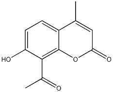 8-乙酰-7-羟基-4-甲基香豆素结构式