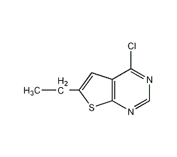 4-氯-6-乙基噻吩[2,3-d]嘧啶结构式