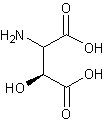 L(-)-threo-3-羟基天冬氨酸结构式