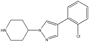 4-[4-(2-氯苯基)-1H-吡唑-1-基]哌啶结构式