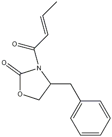 (S)-(+)-4-苄基-3-巴豆酰基-2-噁唑烷酮结构式