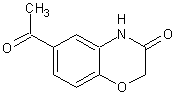 6-乙酰基-2H-1,4-苯并噁嗪酮结构式