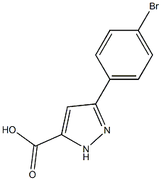 3-(4-溴苯基)-1H-吡唑-5-羧酸结构式