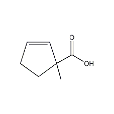 1-甲基-2-环戊烯-1-甲酸结构式
