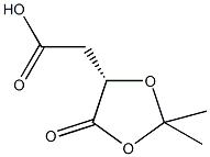 (S)-(+)-2,2-二甲基-5-氧代-1,3-二氧戊环-4-乙酸结构式