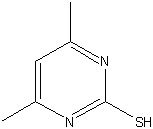2-巯基-4,6-二甲基嘧啶结构式