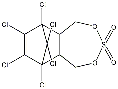1,4,5,6,7,7-六氯-5-降冰片烯-2,3-二甲醇环状硫酸酯结构式