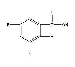 2,3,5-三氟苯甲酸结构式