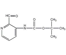 (2-甲酰基吡啶-3-基)氨基甲酸叔丁酯结构式