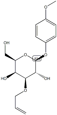 4-甲氧苯基3-O-烯丙基-β-D-吡喃半乳糖苷结构式