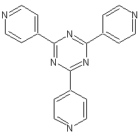 2,4,6-三(4-吡啶)-1,3,5-三嗪结构式