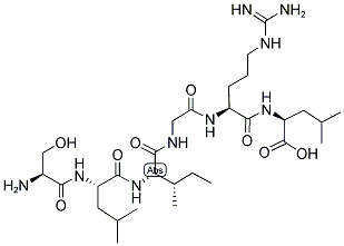 H-丝氨酰亮氨酰异亮氨酰甘氨酰精氨酰亮氨酰-OH结构式