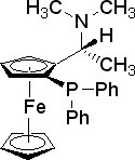 (R)-(-)-N,N-二甲基-1-(2-联苯膦基)二茂铁乙胺结构式