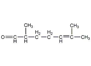 2,6-二甲基-5-庚烯醛结构式