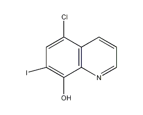 5-氯-8-羟基-7-碘代喹啉结构式