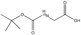 N-(叔丁氧基羰基)甘氨酸-15N结构式