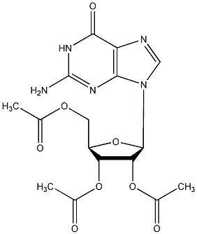 2',3',5'-三乙酰鸟苷结构式