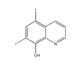 5,7-二碘-8-羟基喹啉结构式