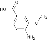 4-氨基-3-甲氧基苯甲酸结构式