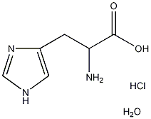 DL-组氨酸单盐酸盐单水化合物结构式