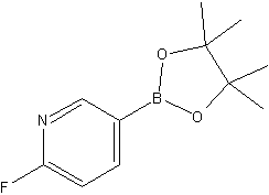 2-氟吡啶-5-硼酸频哪醇酯结构式