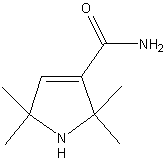 2,2,5,5-四甲基-3-吡咯啉-3-氨甲酰胺结构式