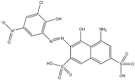 8-氨基-2-(3-氯-2-羟基-5-硝基苯偶氮)-1-萘酚-3,6-二磺酸结构式