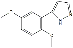 3-(2,5-二甲氧苯基)-1H-吡唑结构式